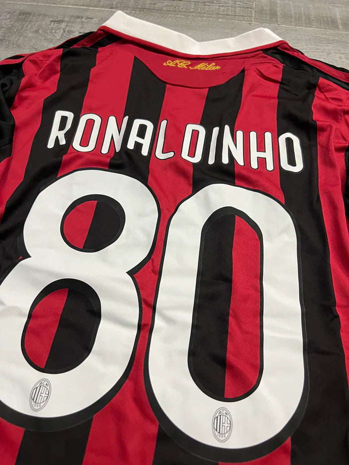 Camisa Milan Titular Manga Longa Retro 2009/10