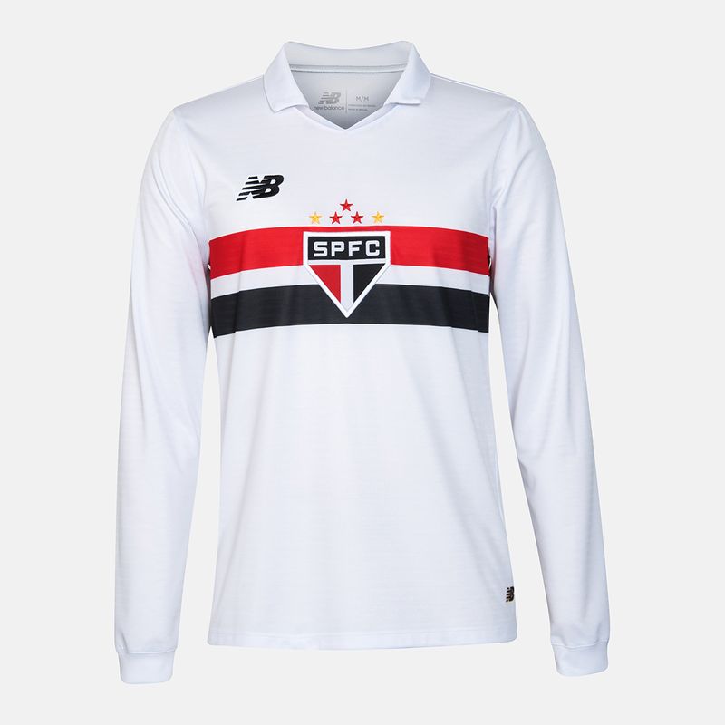 Camisa São Paulo Manga Longa Home 24/25 Torcedor New Balance Masculina