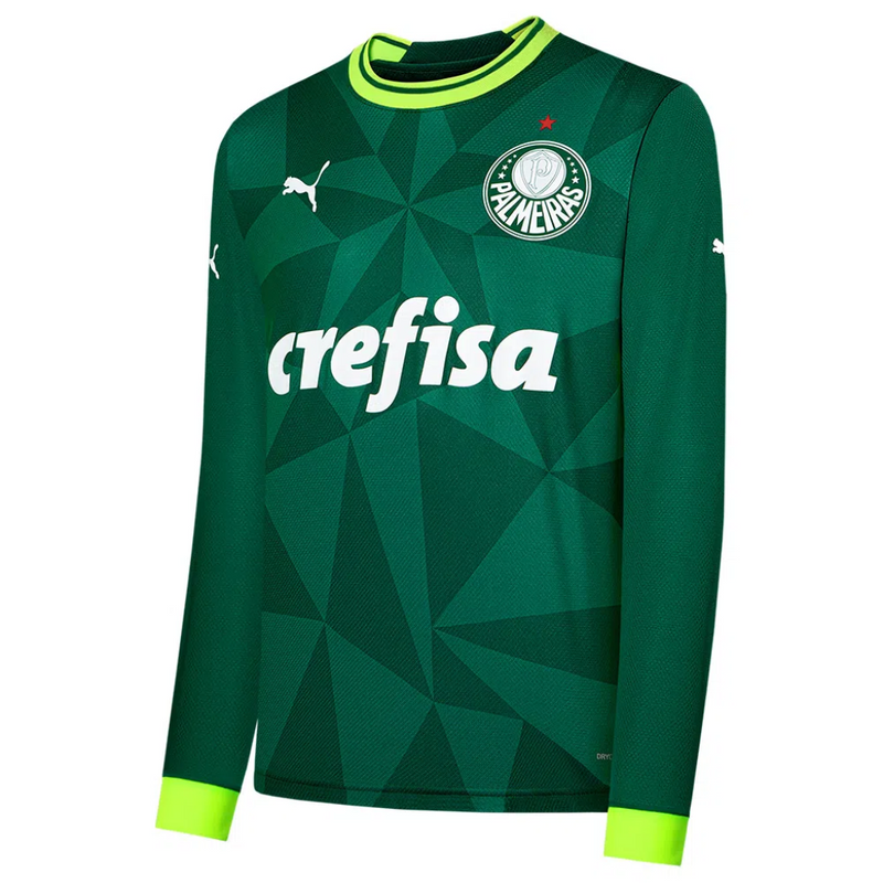 Camisa Manga Longa Palmeiras Home 23/24 - Puma Torcedor Masculina - Verde