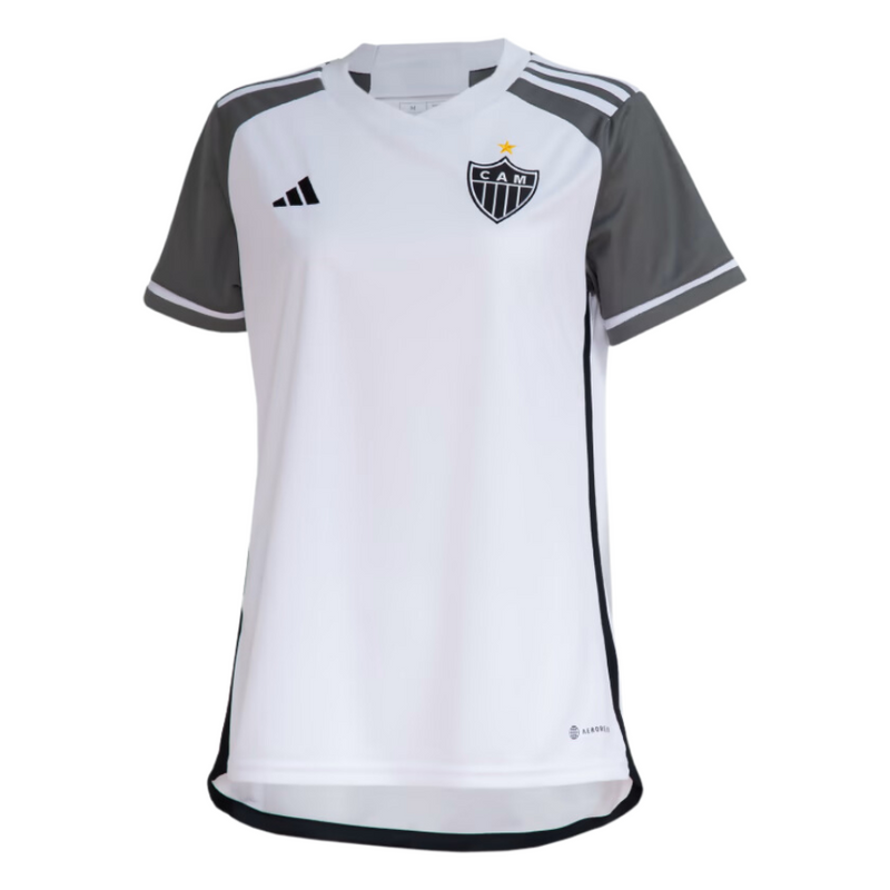 Camisa Atletico Mineiro II Reserva 23/24 - Adidas Torcedor Feminina - Branca com preto