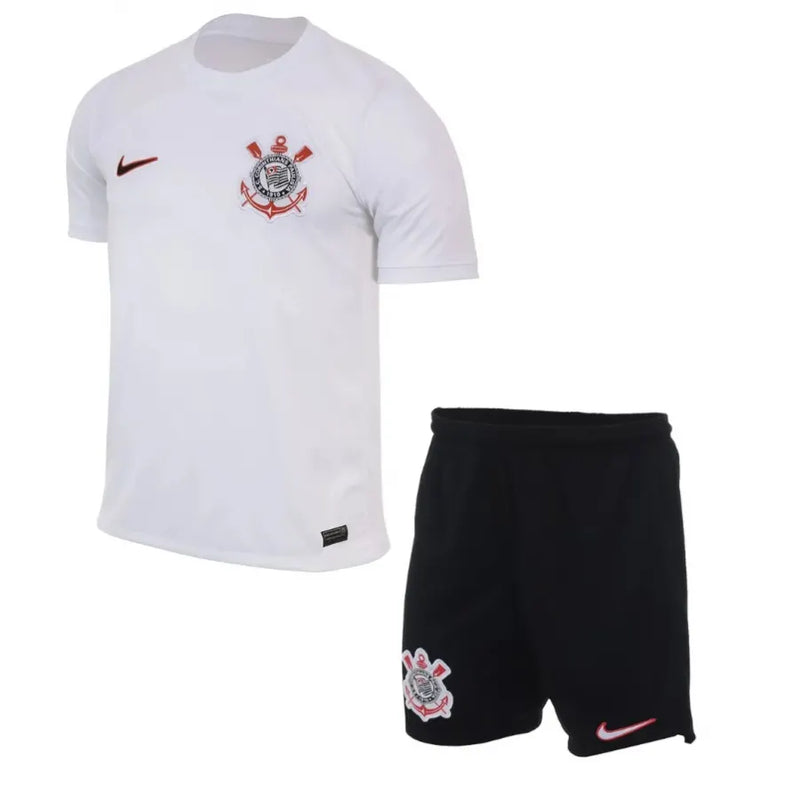 Kit Infantil Corinthians I 23/24 - Nike Torcedor - Branca